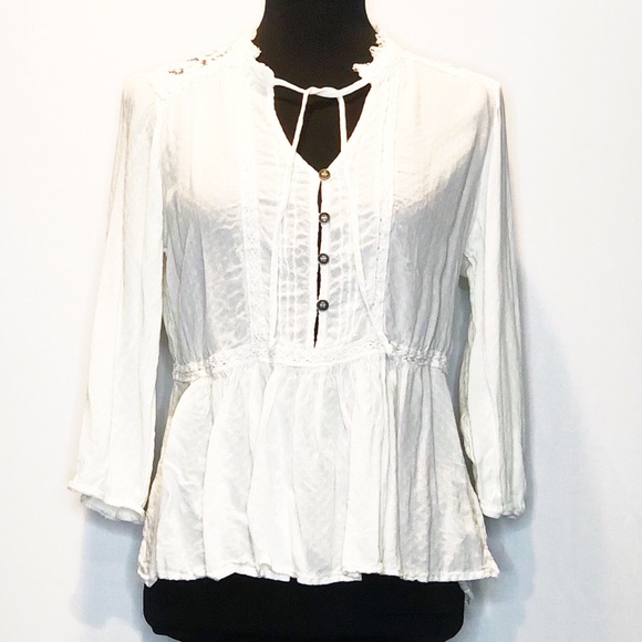 Jolt Tops - Jolt Vintage Look 3/4 Sleeve Blouse.  224